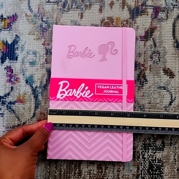 NWT, Barbie Pink Journal Diaries Notebook Drawing Pad Vegan Leather Secret Book - Picture 6 of 11